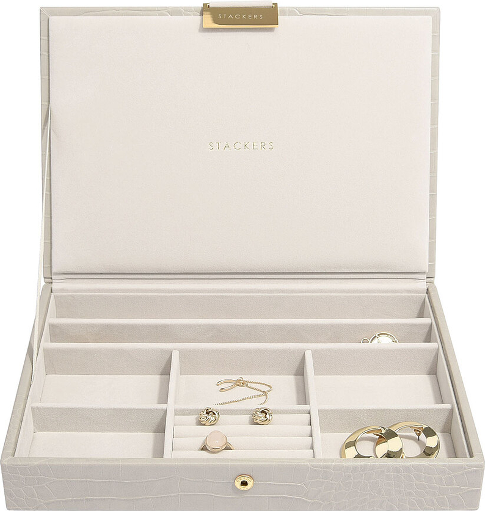 Шкатулка для украшений Stackers Classic, прямоугольная, экокожа, 25 18 см · арт. fabr 74347