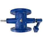 Swing check valve Elephant VCD1313E-F body material - cast iron GGG50, seal - EPDM, disc - cast iron GGG50, flanged, with swashplate and counterweight