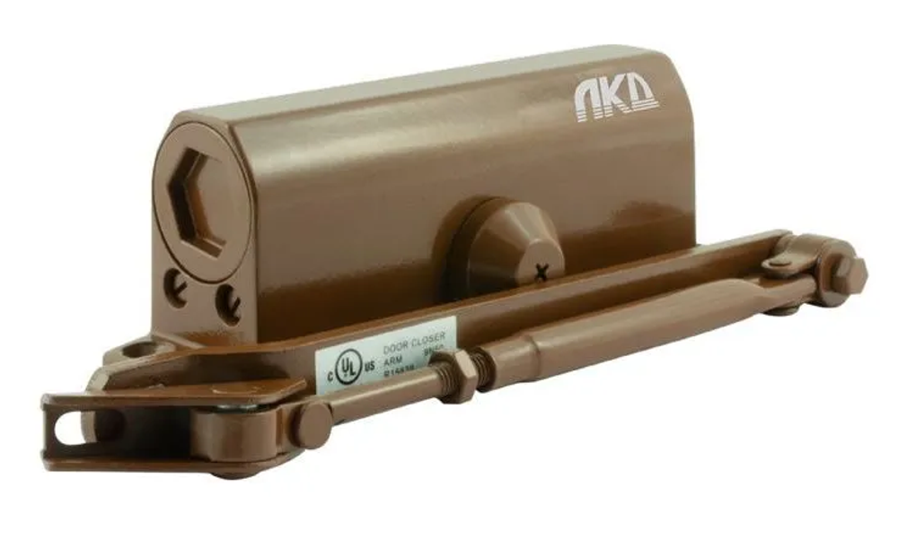 ЛКД-ДК-25-70 Доводчик дверной с тягой, до 70кг, EN2-3, цвет коричневый, гидравлический, морозостойки