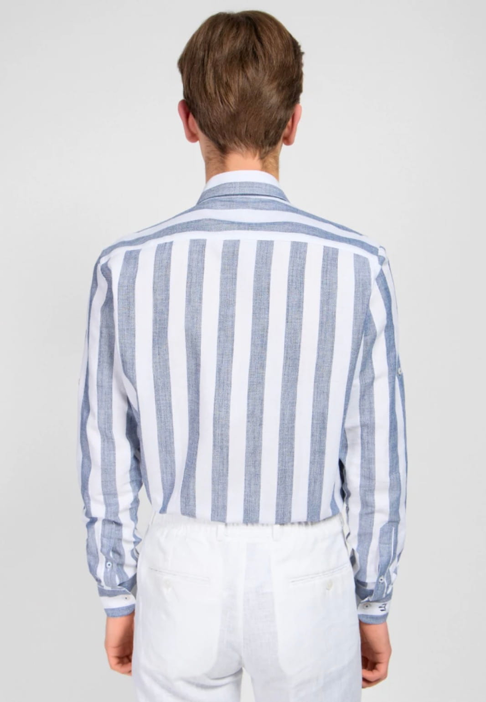 Мужская рубашка в полоску Л10