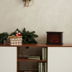 ULD-L2821-005-DNC-RED BLACK FIREPLACE Светильник светодиодный Камин с эффектом пламени. питание от батареек 3АА не в-к или USB в-к. 28х21см. 5 светодиодов. Корпус черный. TM Uniel