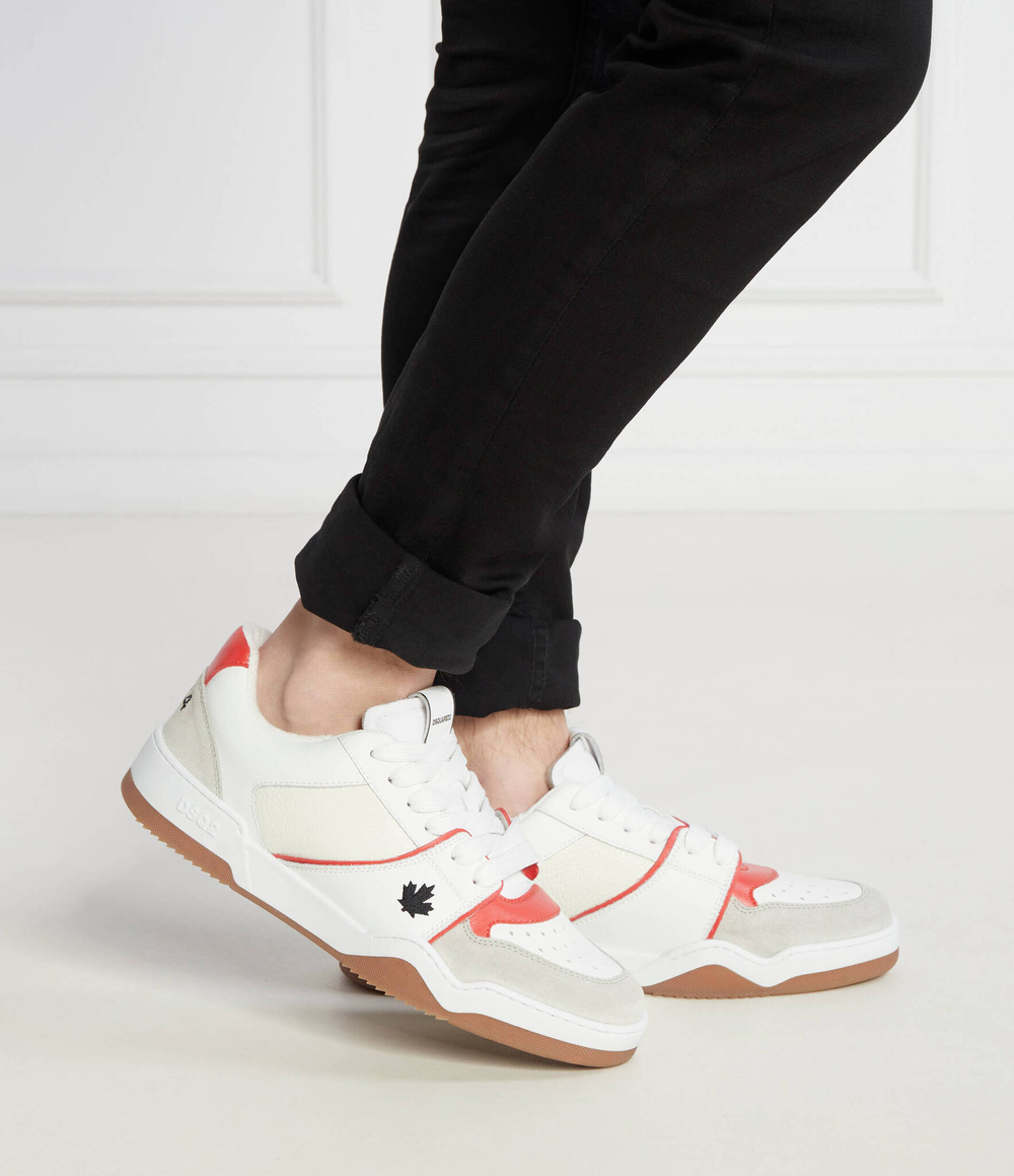 Кожаные кроссовки Dsquared2 - бежевый(SNM0315 01607269)