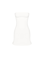 white bandeau dress