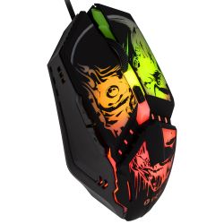 Мышь Intro MG350 игровая проводная 1200-3600dpi с ковриком черная | Мыши
