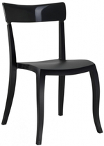 Стул пластиковый Papatya Hera-S, антрацит, черный