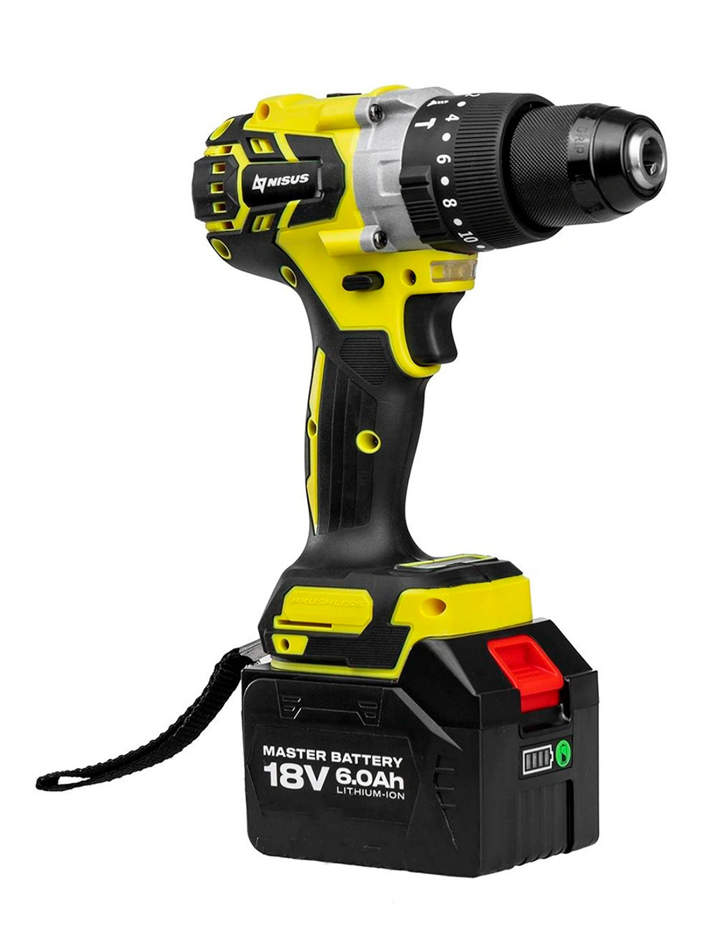 Шуруповерт-электробур Nisus 18V 6A 150 Нм (N-LB176S)