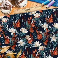 Ткань премиум шелк искусственный Армани ночной цветник