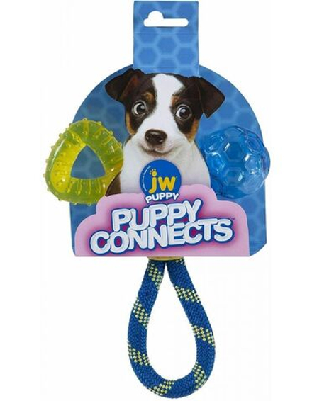 Игрушка J.W. для щенков прорезыватель зубов пластик резина канат