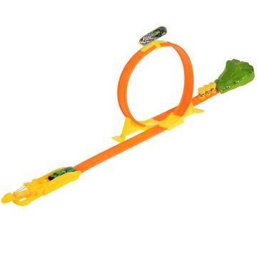 Автотрек с катапультой, крокодил, кор.36*25*9,5см ТЕХНОДРАЙВ