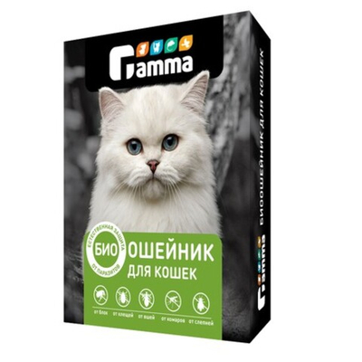 БИООШЕЙНИК для кошек от внешних паразитов, 350*9*3мм, Gamma