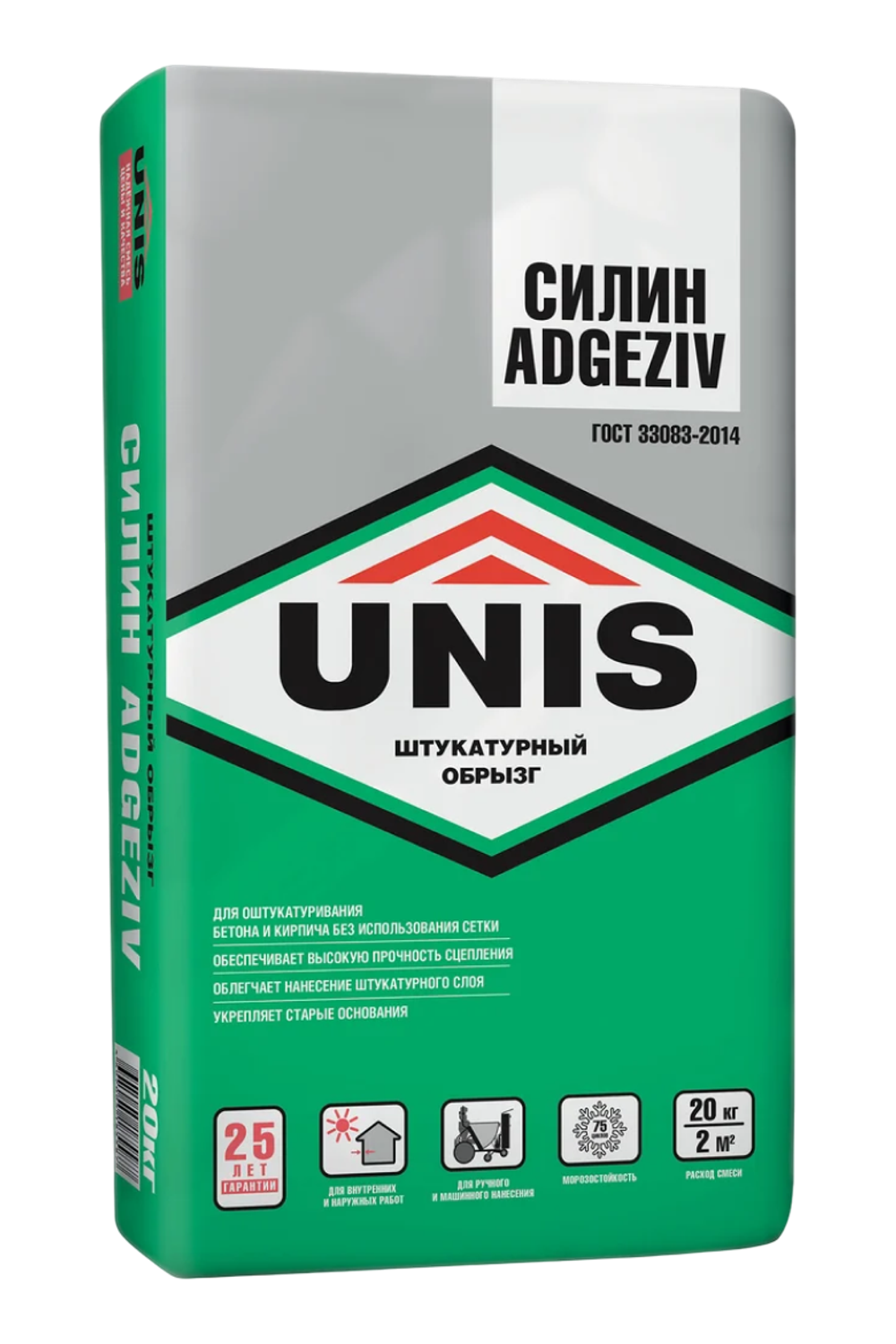 Штукатурный обрызг UNIS СИЛИН ADGEZIV 20 кг