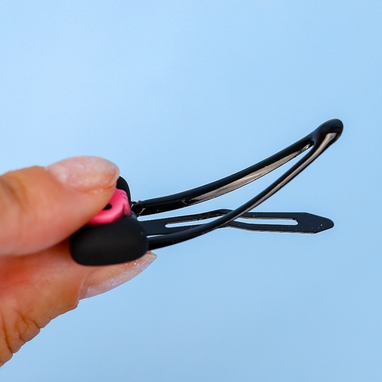 Заколка-хлопушка My Melody Куро с бантиком