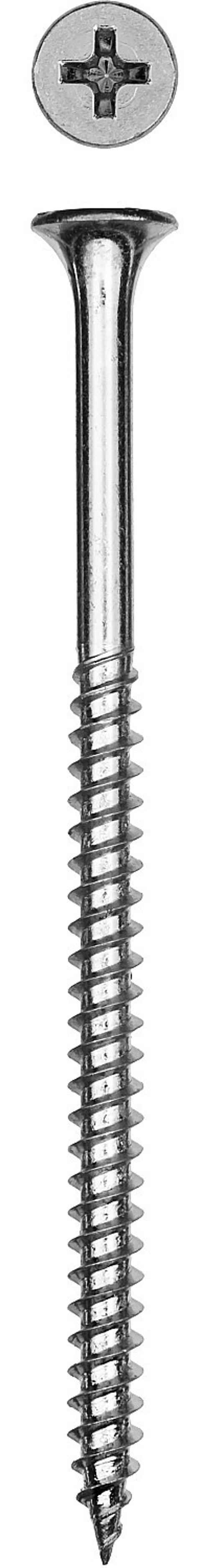 Саморезы универсальные оцинкованные по дереву и металлу, РН2, 4,2х75мм, 1200шт, ЗУБР