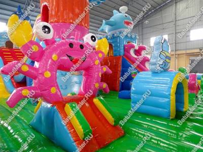 Коммерческий надувной батут "На морском дне" 18*9*7 м