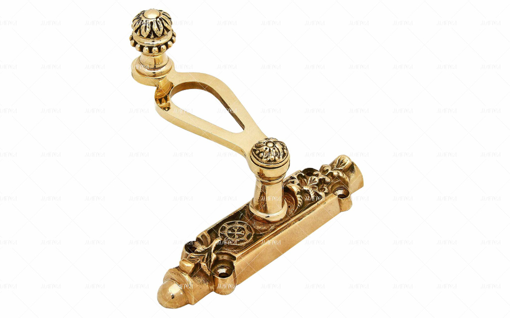 Ручка оконная поворотная на Коробочке латунь