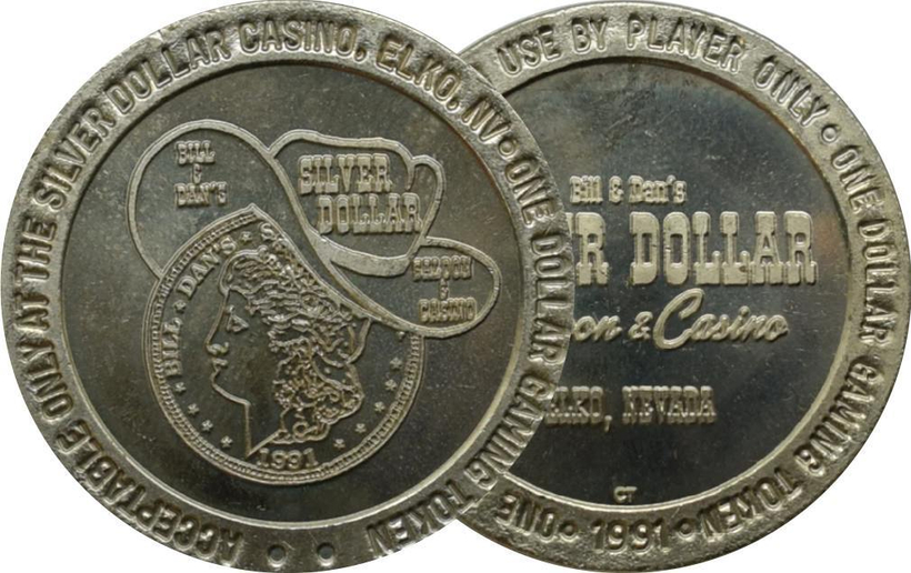Silver Dollar (Bill & Dan's) Saloon & Casino $1 Token