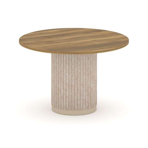 Felto Стол переговорный круглый D=1200 PR.C.SPRG-005.D Сандал Янтарный/Металл Капучино/Крем-брюле 12