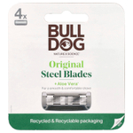 Bulldog Skincare For Men, Original Steel Blades, запасной блок, 4 шт.