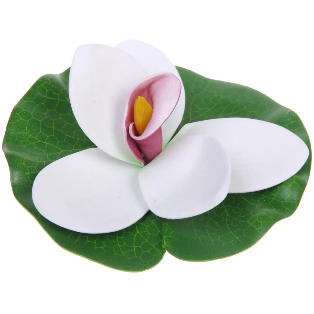 Растение водоплавающее «Кувшинка Экзотик» d-15см белая