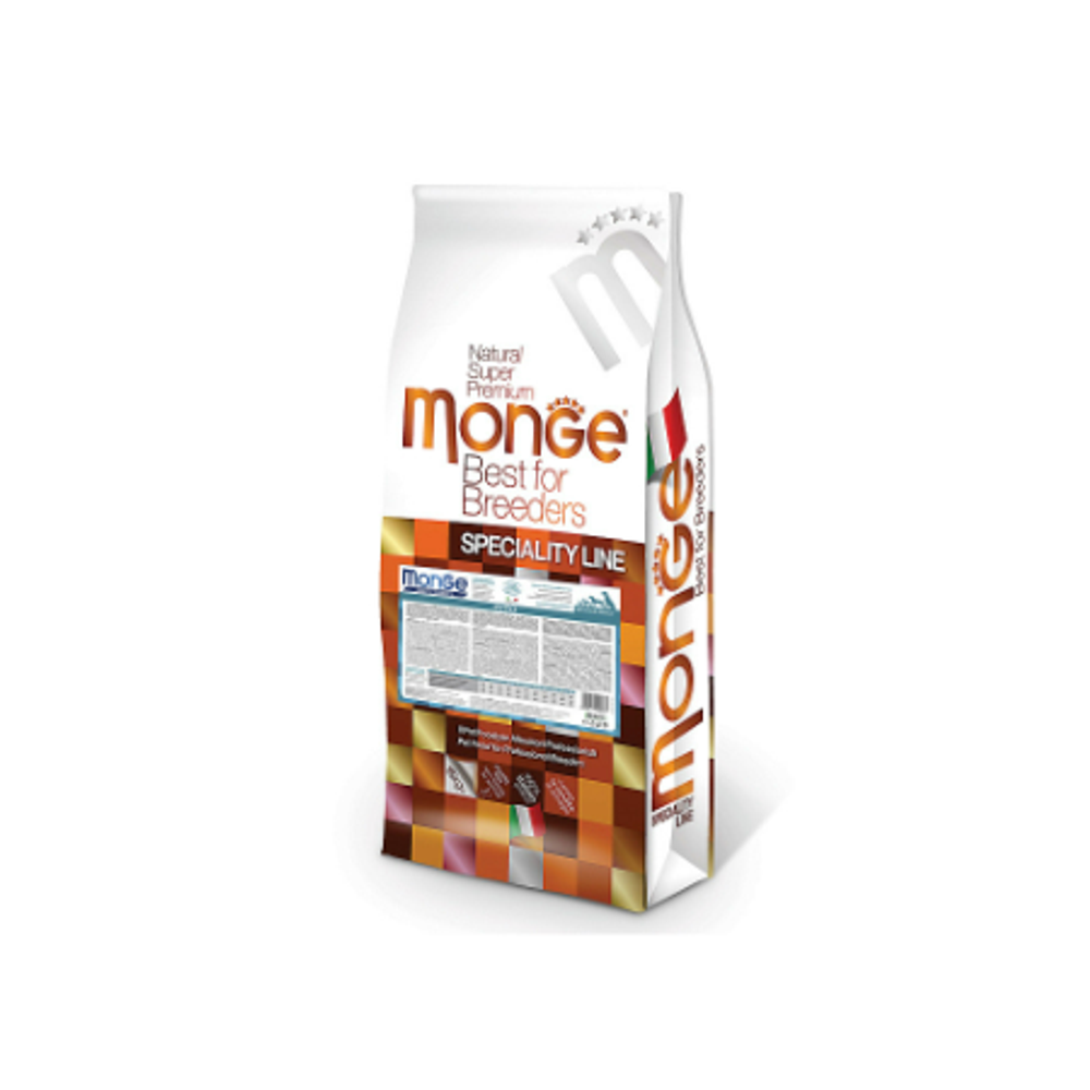 Сухой корм для взрослых собак всех пород с лососем и тунцом Monge Dog PFB Speciality Hypo 15кг