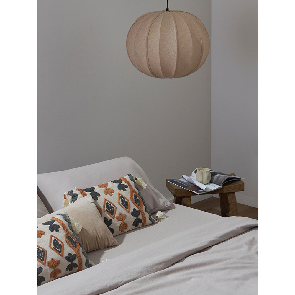 Простыня на резинке изо льна и хлопка серо-бежевого цвета из коллекции essential, 180х200х30 см