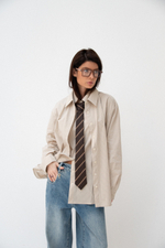 Рубашка двойная в полоску