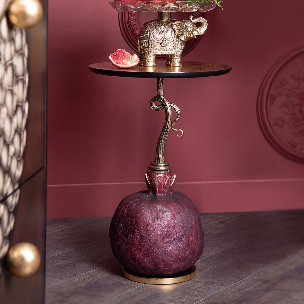 Столик декоративный Рубиновый гранат Амбер Золото