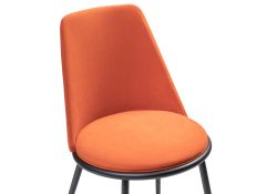 Стул на металлокаркасе Алдис катания флам / черный матовый