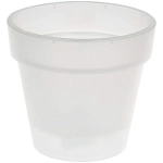 Кашпо для цветов пластиковое 1л «Порто» со вставкой прозрачный