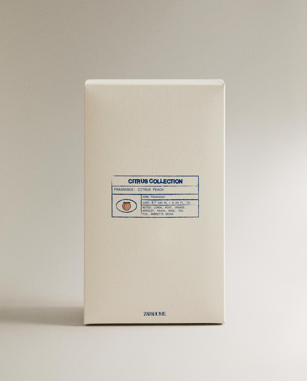 Zara Home Аромадиффузор Citrus Peach 180 мл, тростниковые палочки микадо, аромат свежий цитрусовый, Горчичный