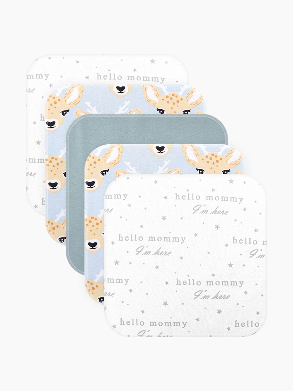 Набор платочков-слюнявчиков Mjölk Оленята NEW