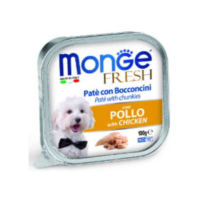 Влажный корм Monge Dog Fresh для собак, с курицей, консервы 100 г - 32 шт