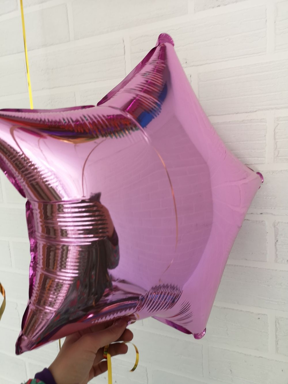 F Шар звезда (18'' / 46 см) светло Розовый нежный (БГ-15)  Изображение2