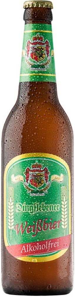 Пиво Дингслебенер Вайссбир Безалкогольное / Dingslebener Weissbier Alkoholfrei 0.5 - стекло