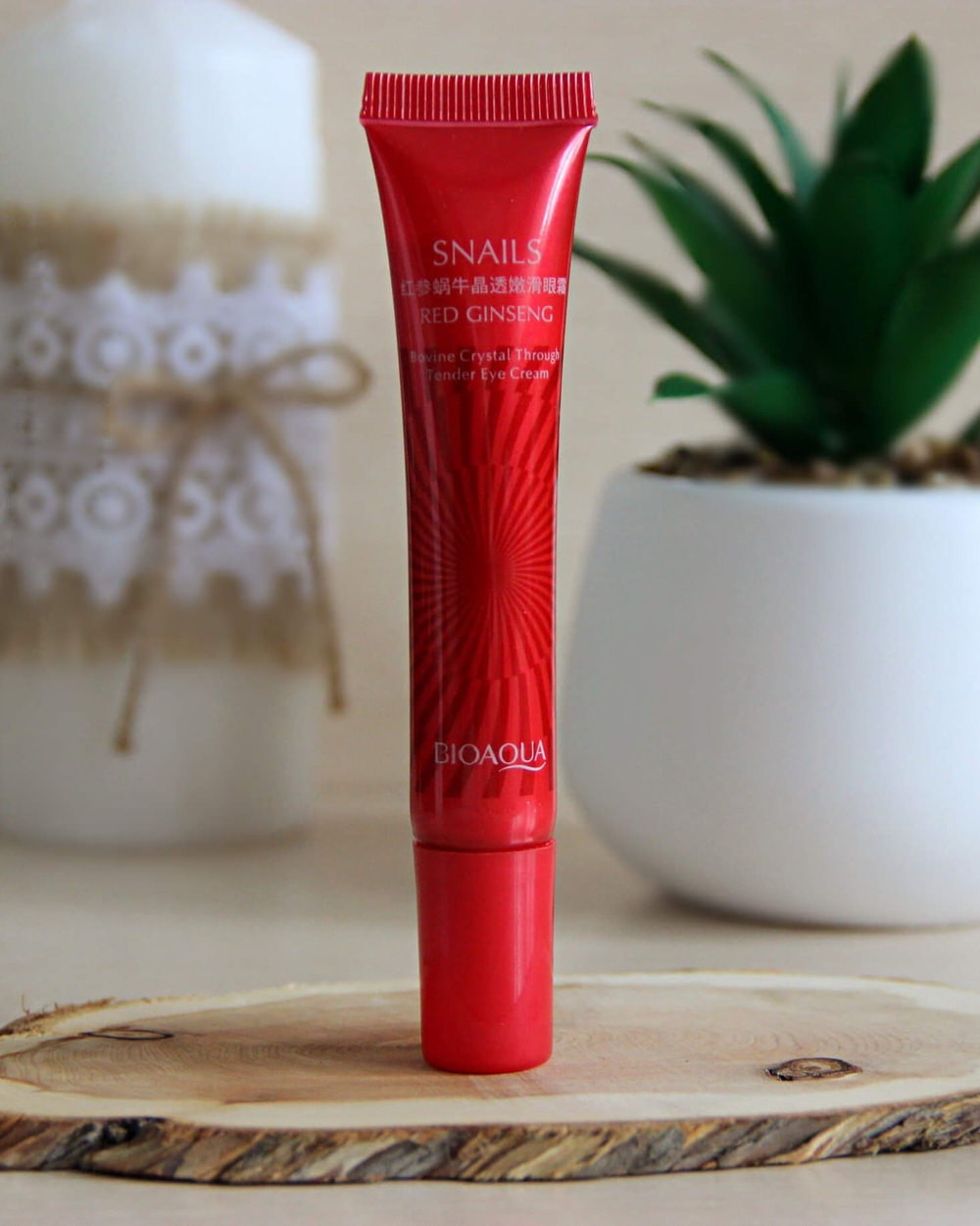 Крем для кожи вокруг глаз с красным женьшенем и муцином улитки, 20г