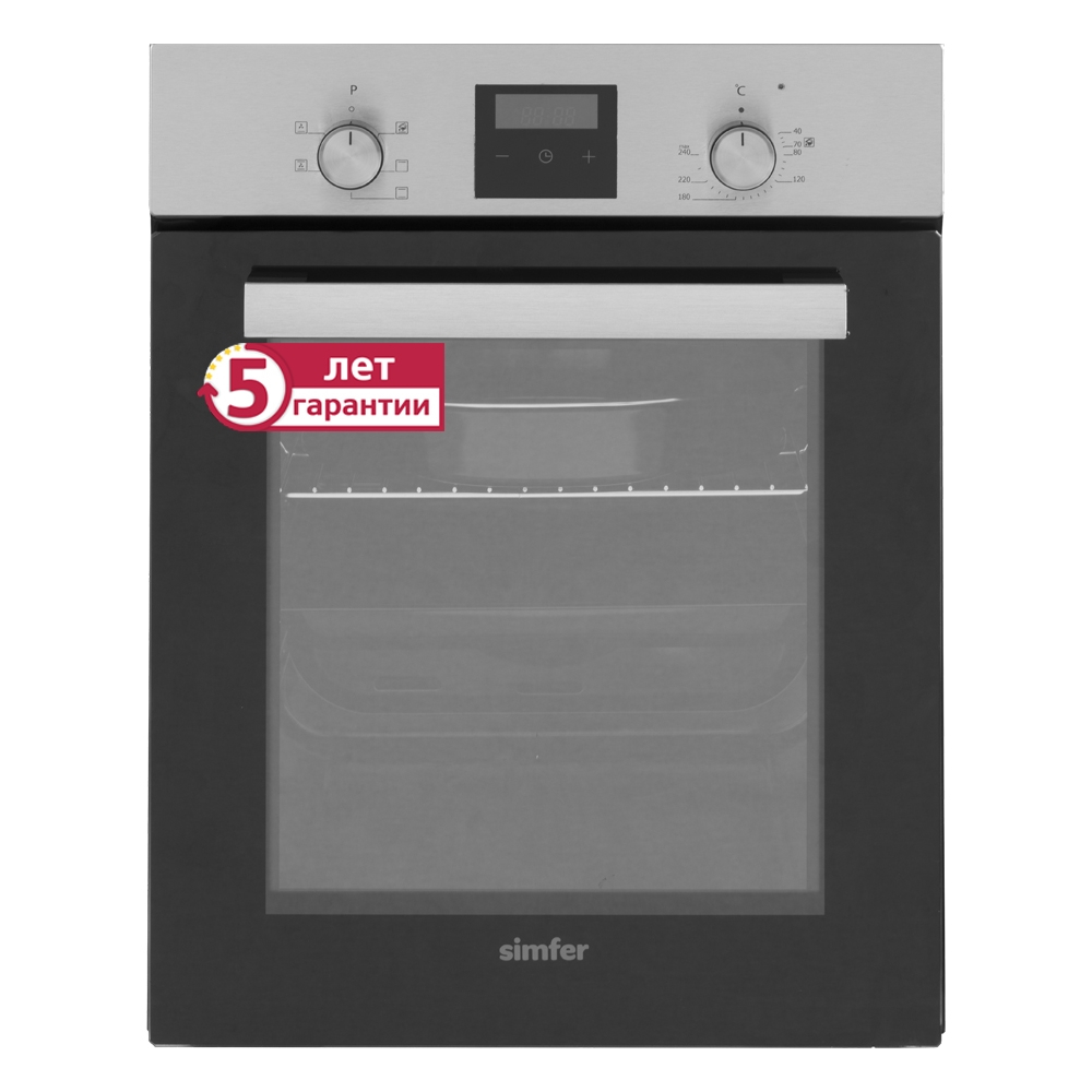 Духовой шкаф Simfer B4EM 56016 ширина 45,нерж/черный