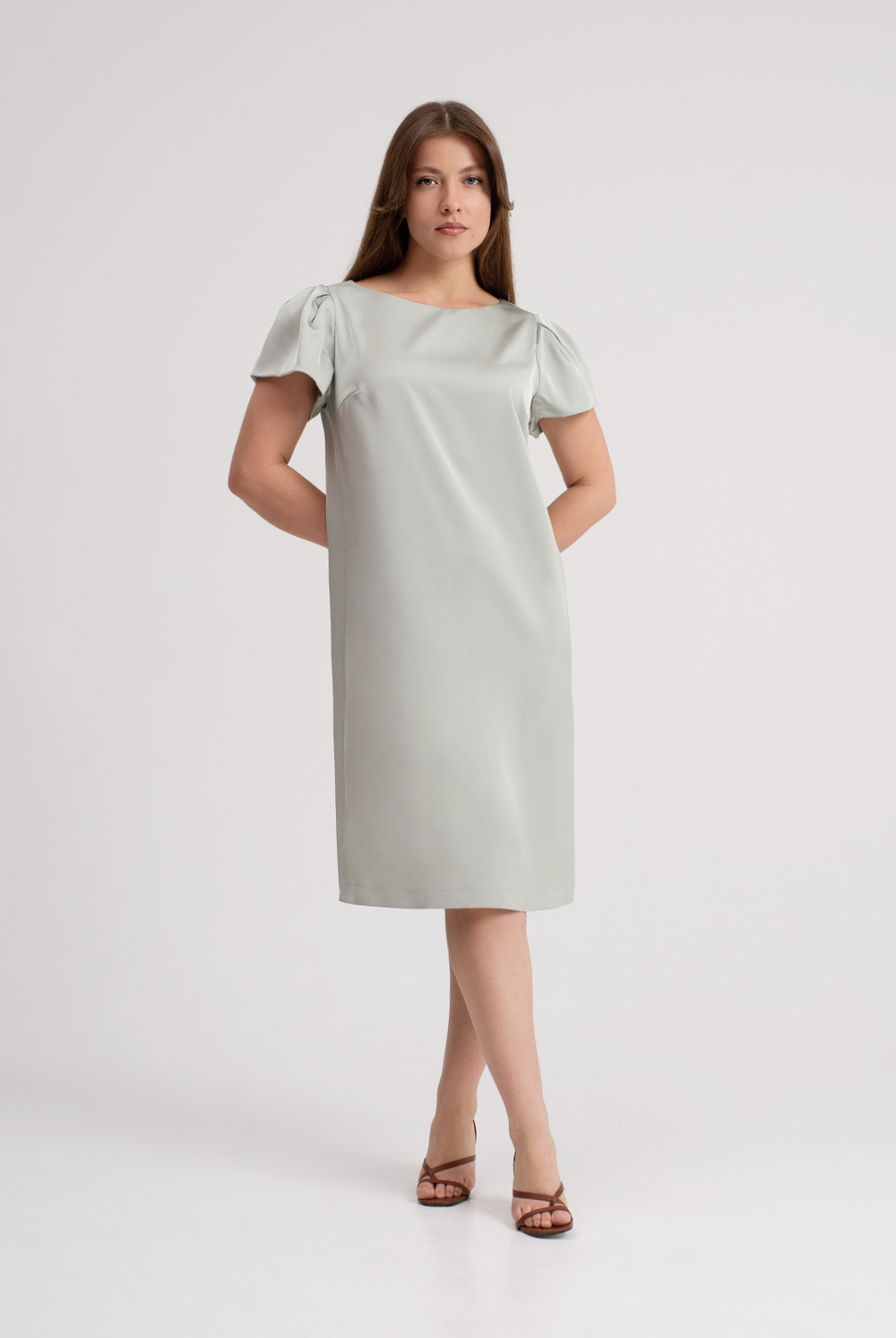 Платье женское 2572ЛПБ, оливковый #270Ол052572ЛПБ