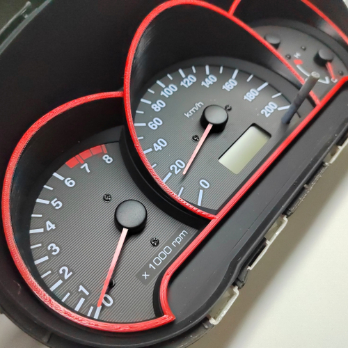 Колодцы для приборной панели авто Хёндай Акцент (чёрно-красный)