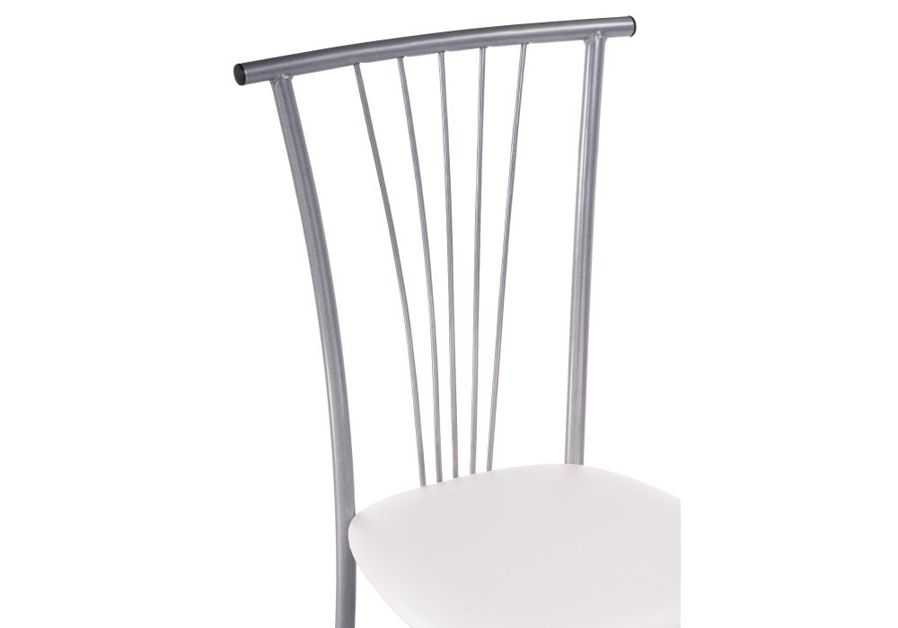 Стул на металлокаркасе Grigori белый полимер / светлый мусс