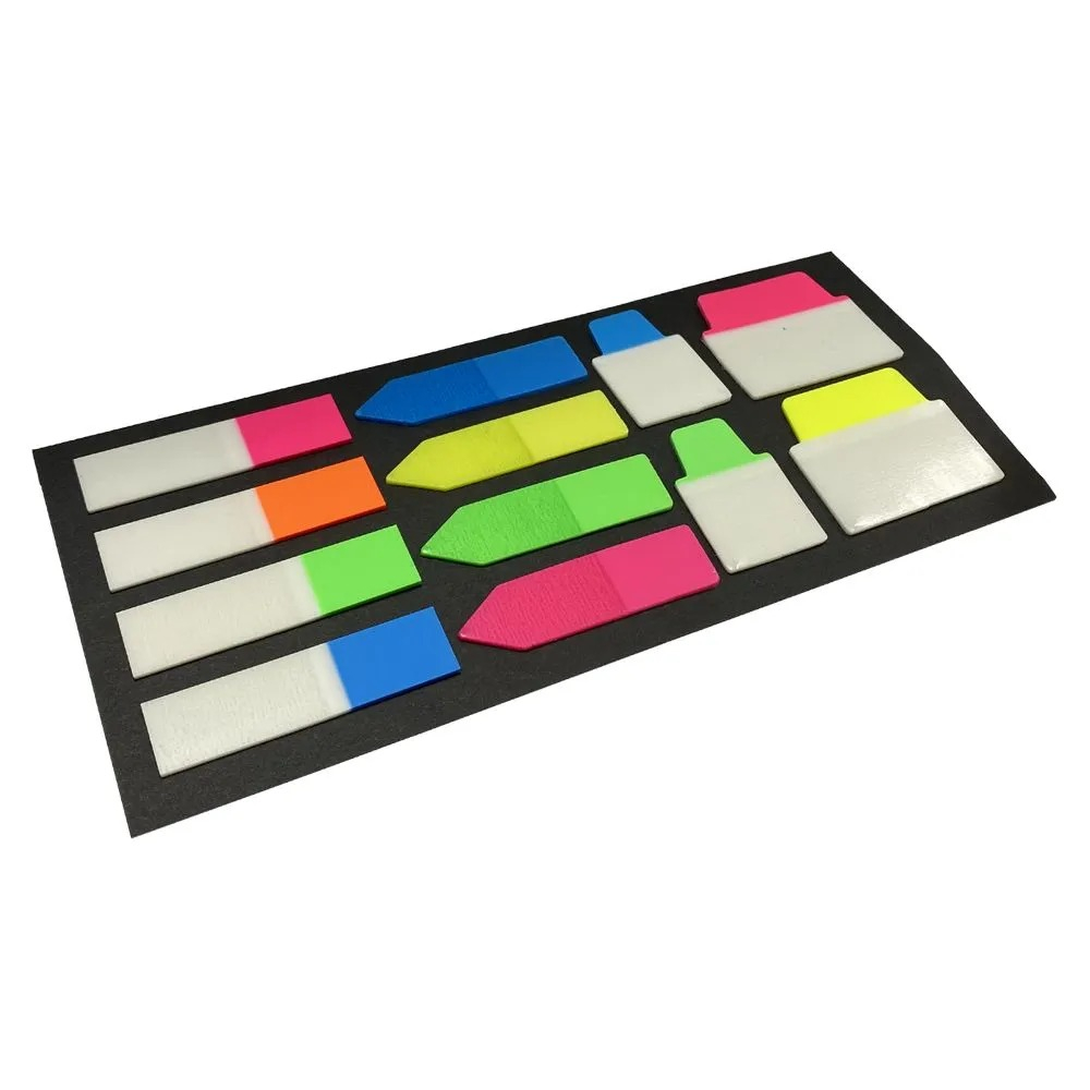 Клейкие закладки пластиковые, 5 цветов, 240 шт, книжные стикеры цветные, различных форм и размеров, стики для учебников и документов