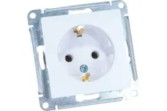 Розетка Systeme Electric ATLASDESIGN с заземлением белая 35963