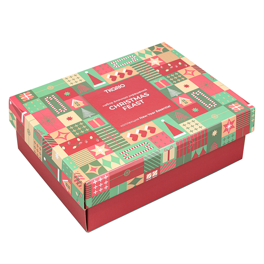 Набор ёлочных украшений christmas feast из коллекции new year essential, 4 шт.