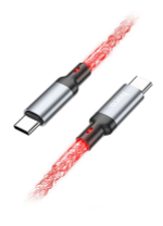Кабель TypeC x TypeC -1 метр. Hoco U112 (3А/60W) светящийся