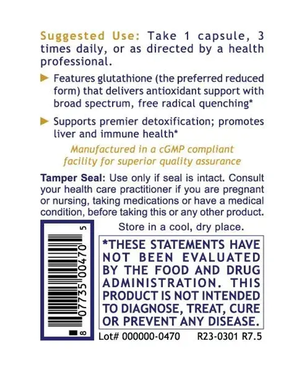 Glutathione Complex 60 capsules Premier Research Labs