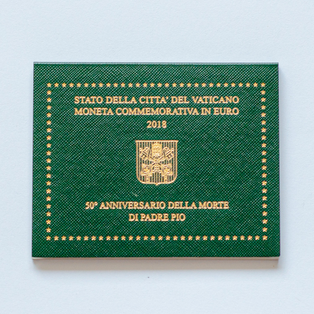 Vatican 2 Euro 2018: 100th Anniversary of Death of Padre Pio (1887 - 1968)