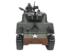 Радиоуправляемый танк Torro Sherman M4A3 1/16 с пневматической пушкой, деревянная коробка, звук и дым, уникальная роспись