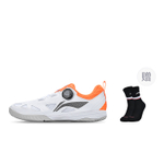 Li Ning Mage ESS Abrasion Resistant Breathable Low top Table Tennis Shoes Unisex White Orange