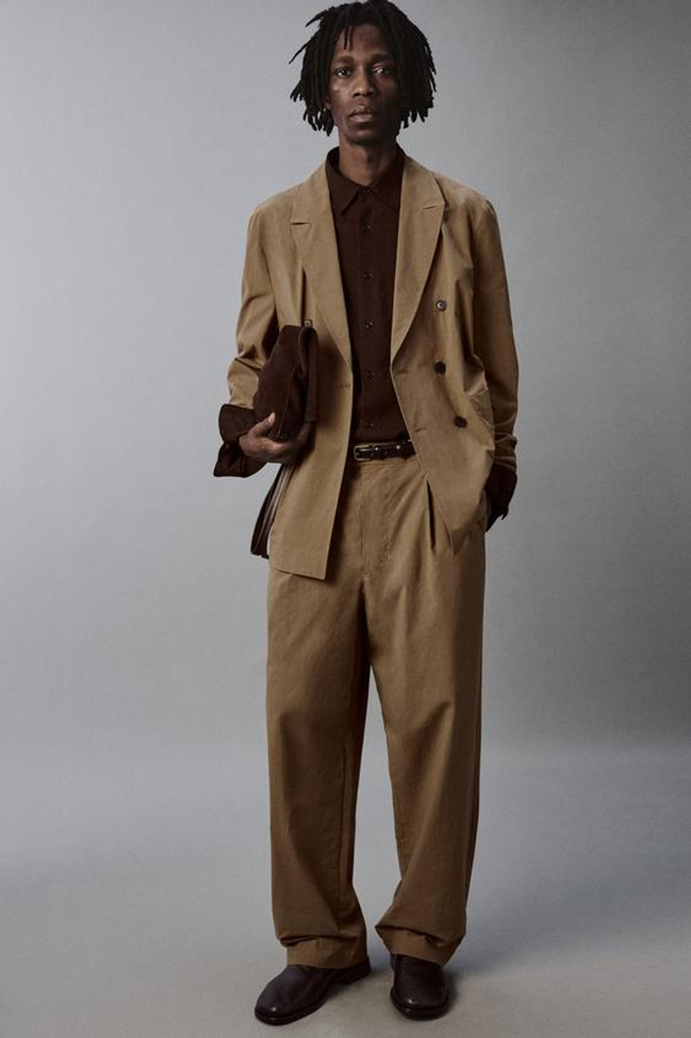 ZARA ТЕХНИЧЕСКИЕ БРЮКИ WIDE FIT, СВЕТЛЫЙ ЖЕЛТО-КОРИЧНЕВЫЙ