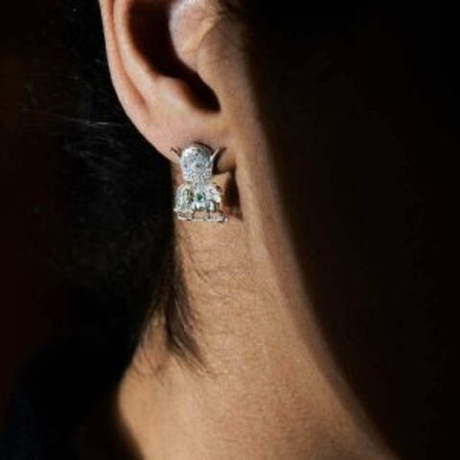 Серебряные серьги иранский лев и солнце Arte Doran Шир-о Хоршид 20220286 Иран