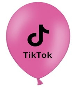 Ярко-розовый шар "ТikTok" 35 см